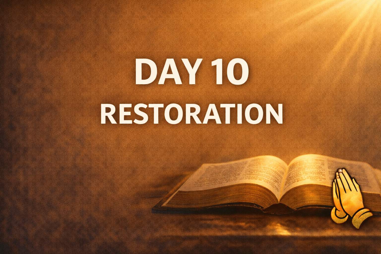 Day 10 — The Day of Restoration (14‑Day Fasting Devotional)